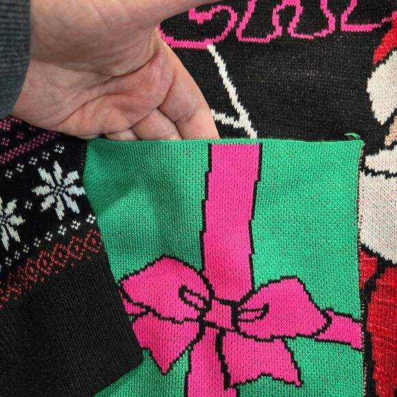 NWT Rockin' Around Christmas Sweater Santa Claus BYOB Pocket Sz XL Holiday - Picture 4 of 14